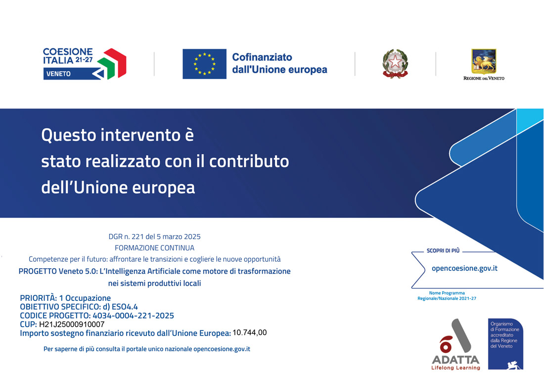 Contributo Unione Europea – Veneto 5.0